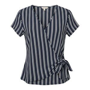 New Lucky Brand Navy and White Striped Short Sleeve Top side knotted Shirt S